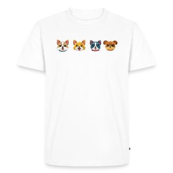 baisers gratuits de Hundeschnauzen mouillé - T-shirt Premium bio Homme - blanc - Devant - Nico (187cm)