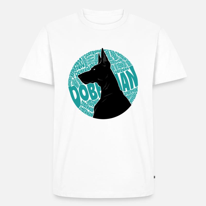 Dobermann Polizeihund - Männer Premium Bio T-Shirt - Weiß