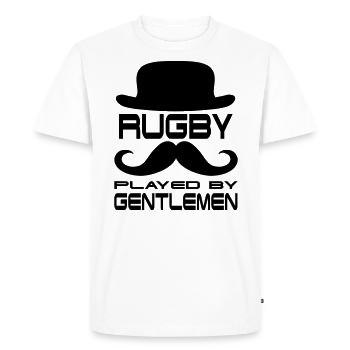 Rugby spielen Gentlemen Sport Hut Bart Männer - Männer Premium Bio T-Shirt - Weiß - Vorne - Nico (187cm)