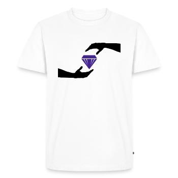 Männer Premium T-Shirt - Männer Premium Bio T-Shirt - Weiß - Vorne - Nico (187cm)