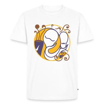 Read in the coffee grounds. Magical moment & enjoyment - Men's Premium Organic T-Shirt - white - Front - Nico (187cm)