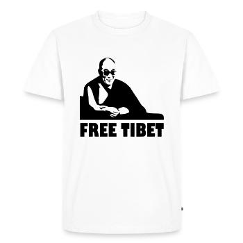 Free Tibet - Men's Premium Organic T-Shirt - white - Front - Nico (187cm)