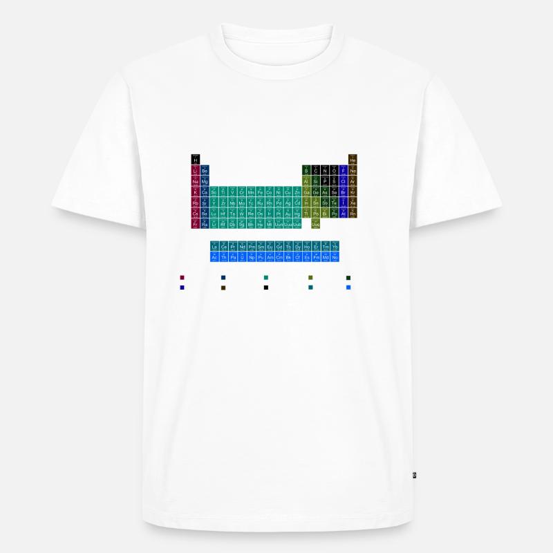 Blau Stilvolle Periodensystems der Elemente - Männer Premium Bio T-Shirt - undefined