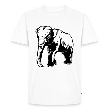 Elefant - Elephant - Men's Premium Organic T-Shirt - white - Front - Nico (187cm)
