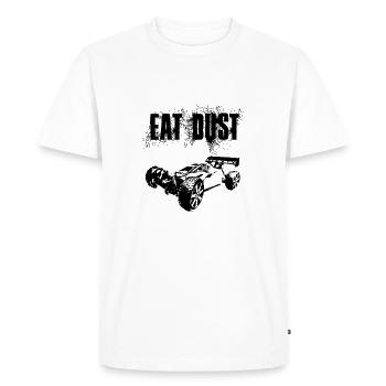 RC Car Racing On Off-Roader EAT DUST BLACK - Men's Premium Organic T-Shirt - white - Front - Nico (187cm)