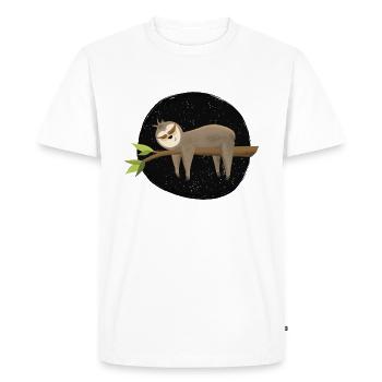 I can't, I'm lazy - lazy - Men's Premium Organic T-Shirt - white - Front - Nico (187cm)