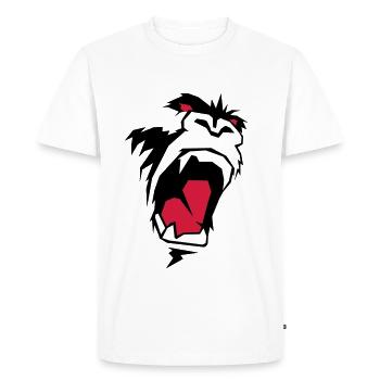 king_kong_face - Men's Premium Organic T-Shirt - white - Front - Nico (187cm)