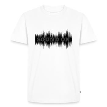 Sound on dark - T-shirt Premium bio Homme - blanc - Devant - Nico (187cm)