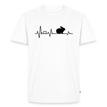 Lapins battements de lapins Idée cadeau - T-shirt Premium bio Homme - blanc - Devant - Nico (187cm)