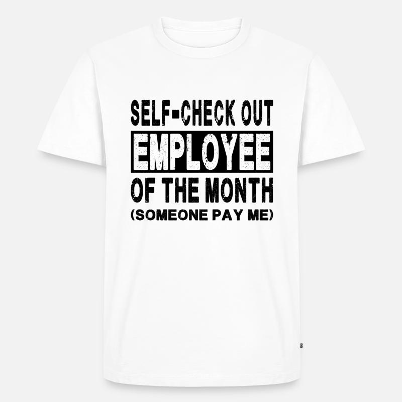 Self-Check-Out - Mitarbeiter des Monats - Männer Premium Bio T-Shirt - Weiß