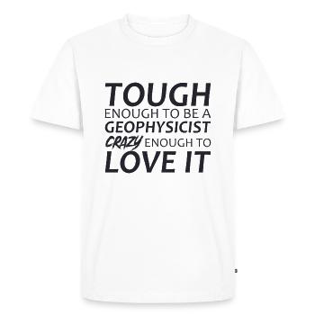 Geophysicist Crazy Geophysics - Men's Premium Organic T-Shirt - white - Front - Nico (187cm)