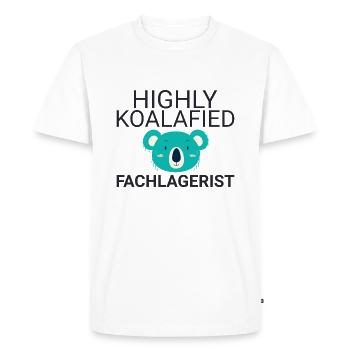 Warehouse clerk Koalafied - Men's Premium Organic T-Shirt - white - Front - Nico (187cm)