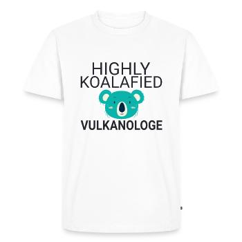 Volcanologist Koalafied Volcanology - Men's Premium Organic T-Shirt - white - Front - Nico (187cm)