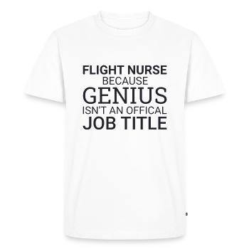 Flight Nurse Genius Air Rescue - Men's Premium Organic T-Shirt - white - Front - Nico (187cm)
