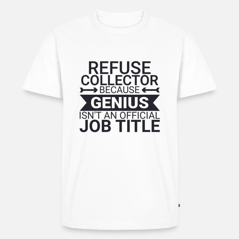 Refuse collector Genius - Männer Premium Bio T-Shirt - Weiß