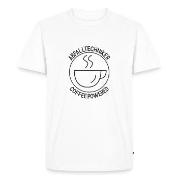 Technicien des déchets Café - T-shirt Premium bio Homme - blanc - Devant - Nico (187cm)