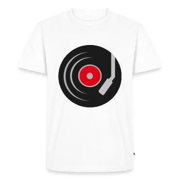 disque - T-shirt Premium bio Homme - blanc - Devant - Nico (187cm)