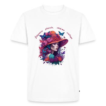 Floral elegance vintage charm 2 - Men's Premium Organic T-Shirt - white - Front - Nico (187cm)