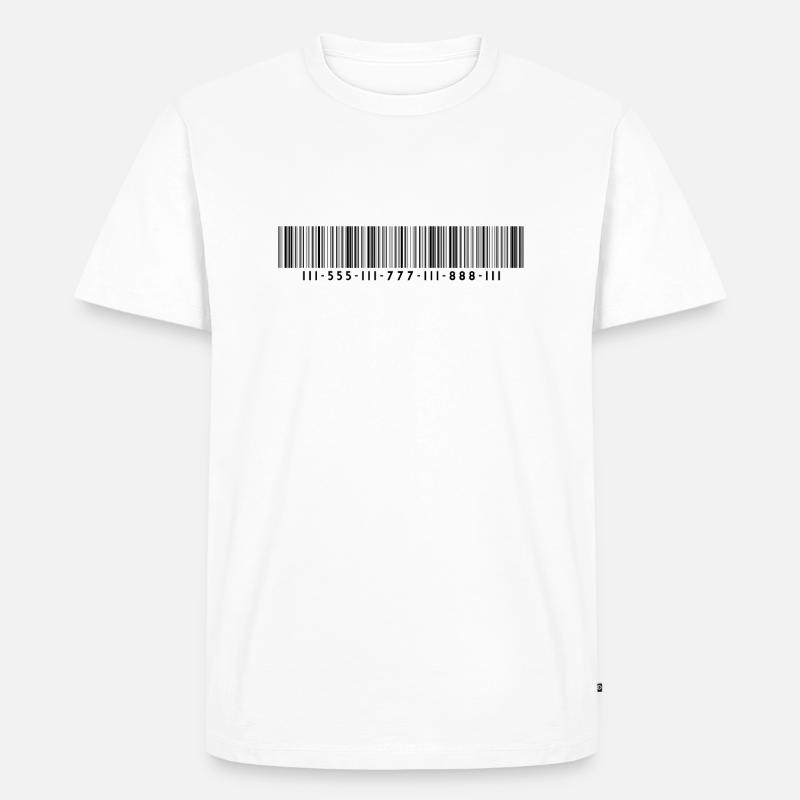 Barcode bar code strip codes - Men's Premium Organic T-Shirt - white