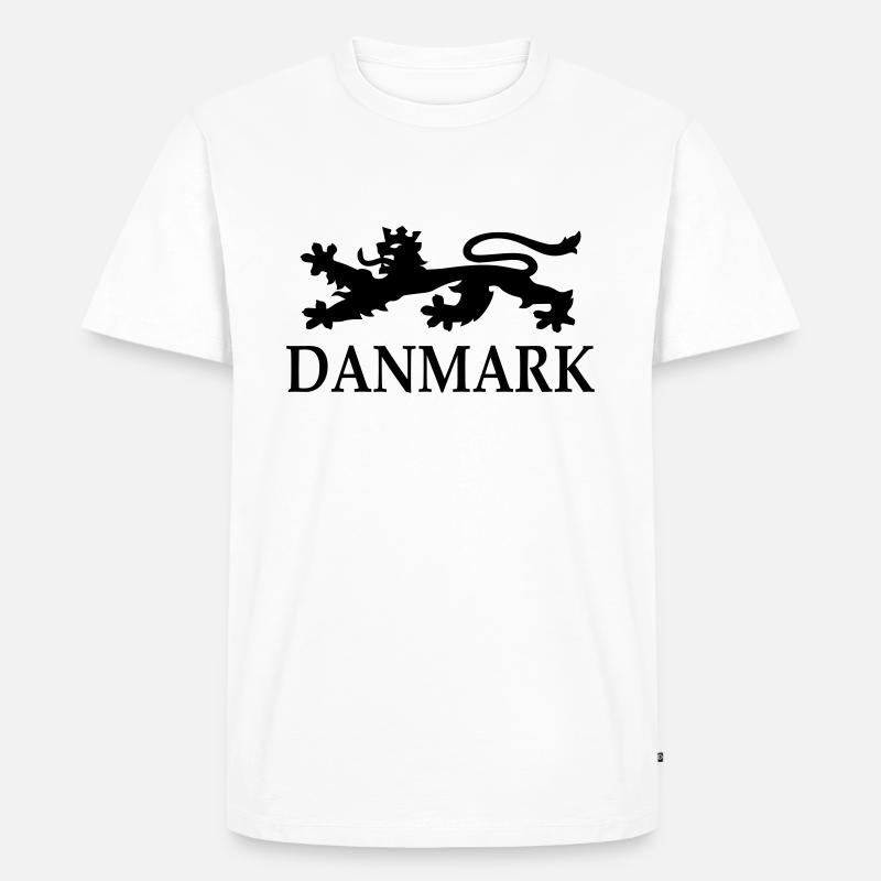 Danmark - Männer Premium Bio T-Shirt - Weiß