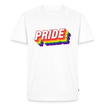 Gay Lesbian LGBT Homosexuality Pride - T-shirt Premium bio Homme - blanc - Devant - Nico (187cm)