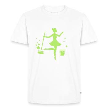 Putzfee - T-shirt Premium bio Homme - blanc - Devant - Nico (187cm)