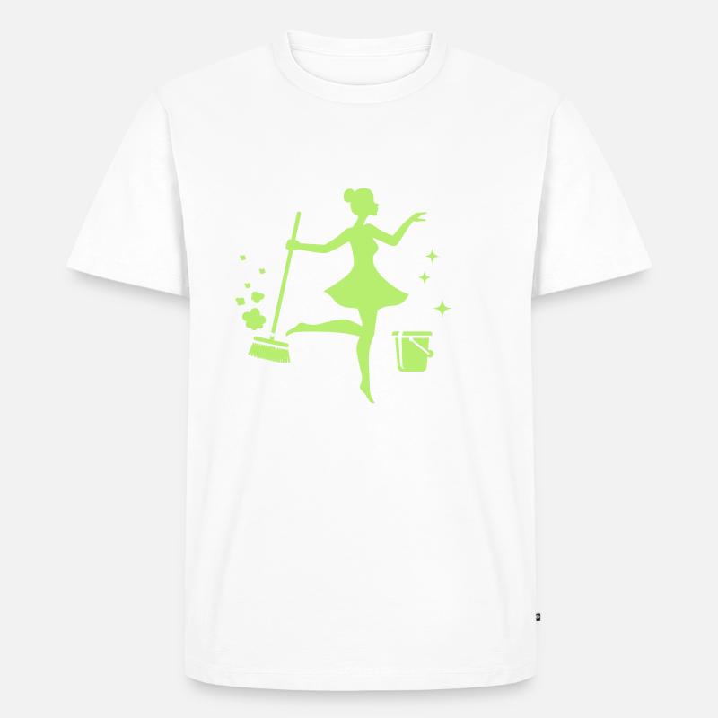 Putzfee - Männer Premium Bio T-Shirt - Weiß