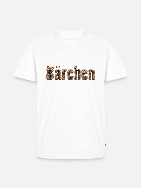 Bärchen teddybär bärli - Männer Premium Bio T-Shirt - Weiß
