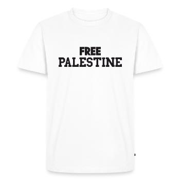 Free Palestine - Männer Premium Bio T-Shirt - Weiß - Vorne - Nico (187cm)