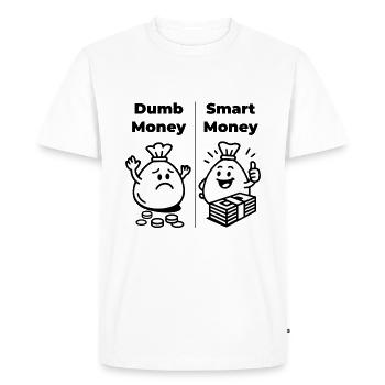 Dumb Money - Argent intelligent - T-shirt Premium bio Homme - blanc - Devant - Nico (187cm)