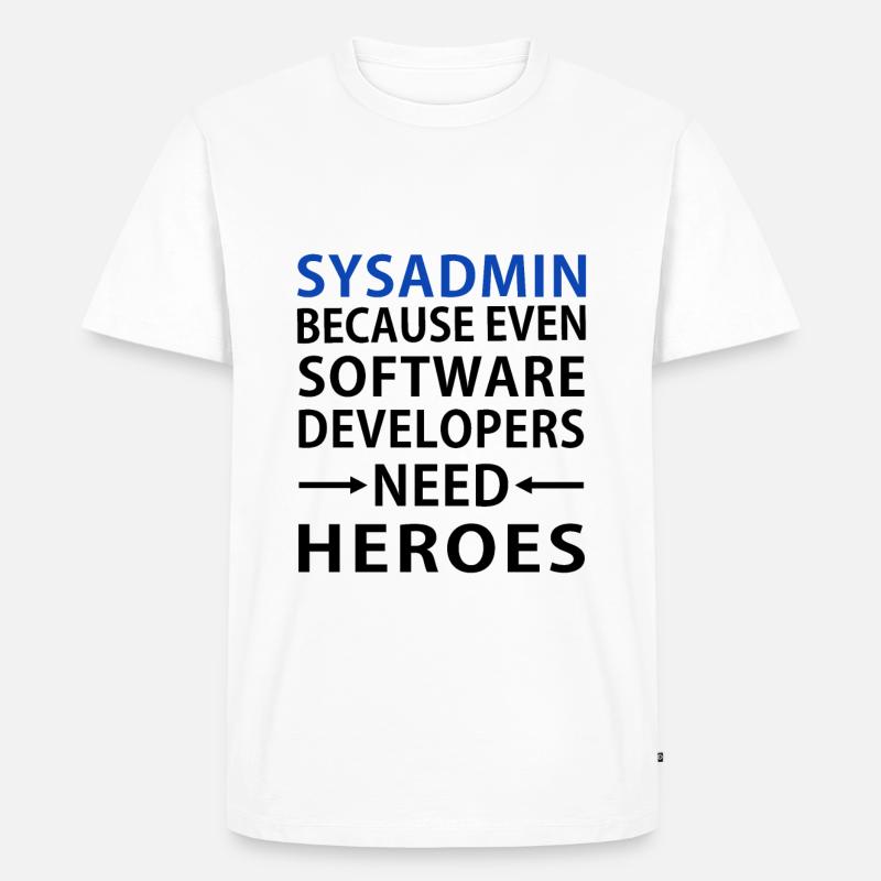Sysadmin - Systemadministrator - Männer Premium Bio T-Shirt - Weiß