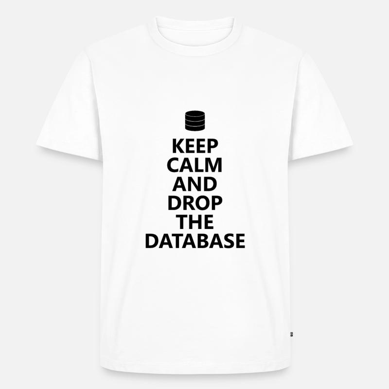 Database admin - keep calm - Men's Premium Organic T-Shirt - white