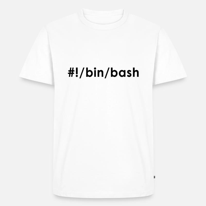 Programmer Admin Devops Linux Bash - Men's Premium Organic T-Shirt - white