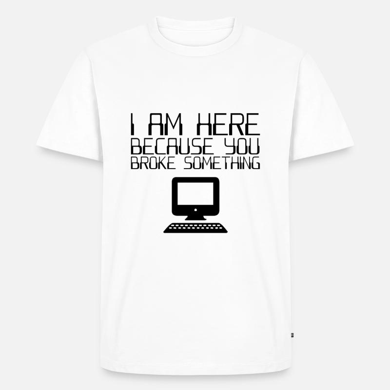 IT Helpdesk It Support - Männer Premium Bio T-Shirt - Weiß