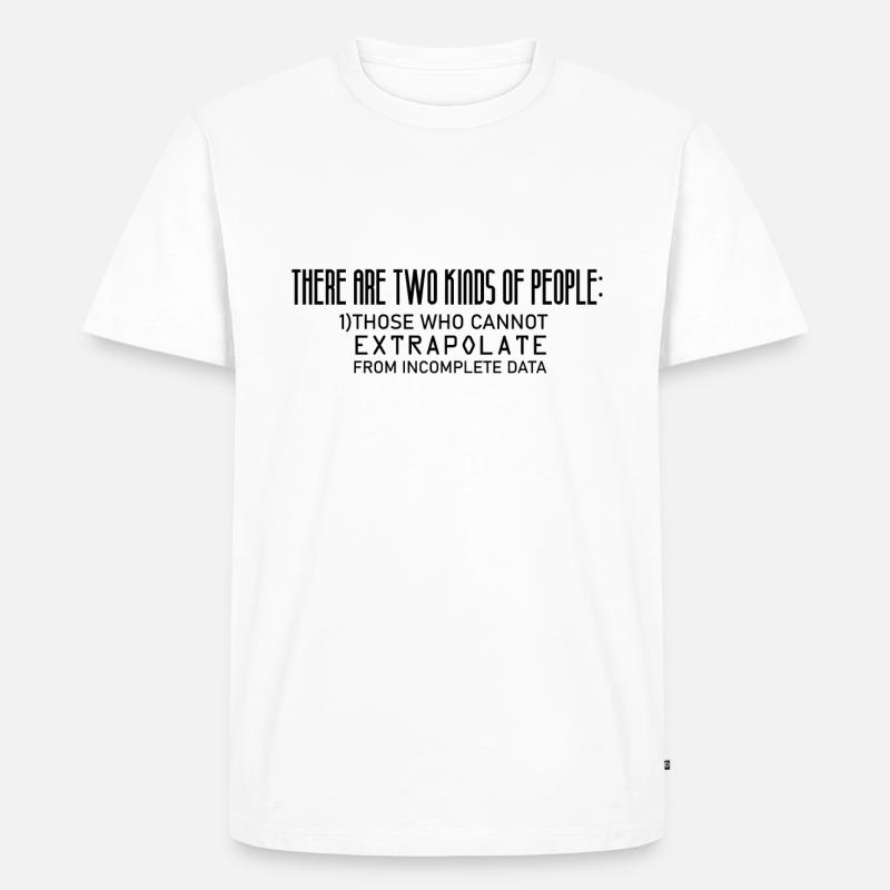 Mathematik Lustiges Mathe Extrapolate - Männer Premium Bio T-Shirt - Weiß
