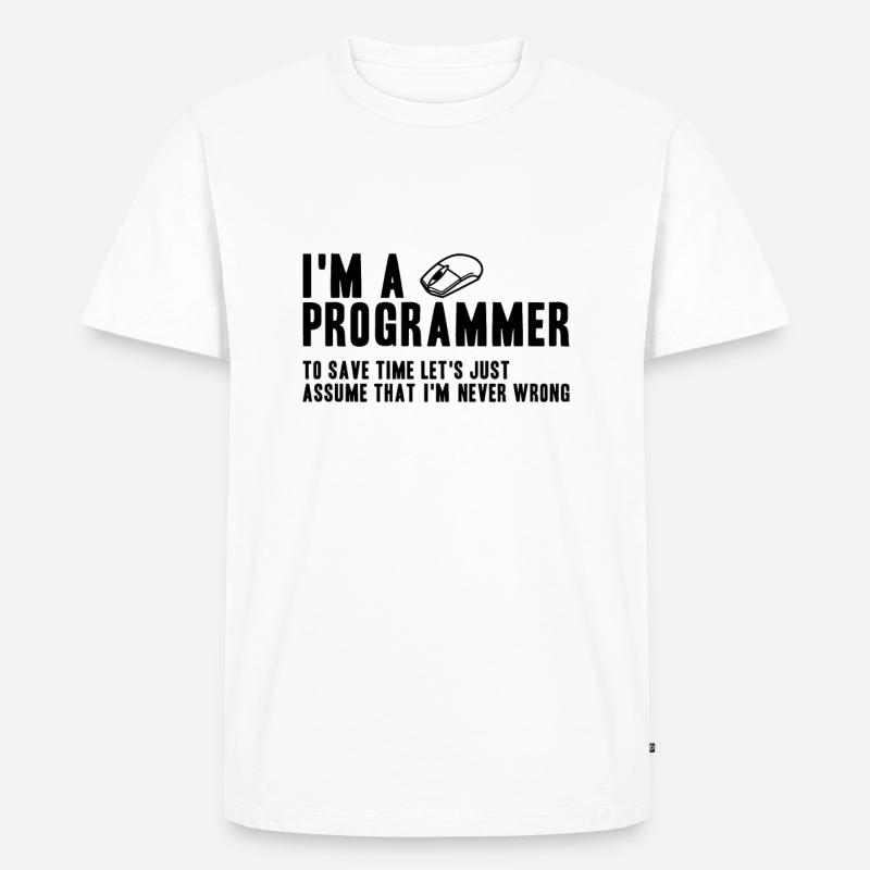 Geschenk für Programmierer Coding Programmer - Männer Premium Bio T-Shirt - Weiß