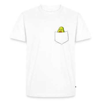 Avocado In The Pocket Vegan Food Avocado In Pocket - Men's Premium Organic T-Shirt - white - Front - Nico (187cm)