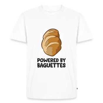 Powered By Baguettes Love Baguettes - Men's Premium Organic T-Shirt - white - Front - Nico (187cm)