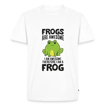 Les grenouilles sont fantastiques, je suis fantastique, - T-shirt Premium bio Homme - blanc - Devant - Nico (187cm)