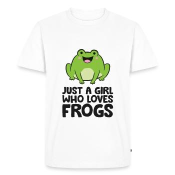 Just a Girl Who Loves Frogs - Men's Premium Organic T-Shirt - white - Front - Nico (187cm)