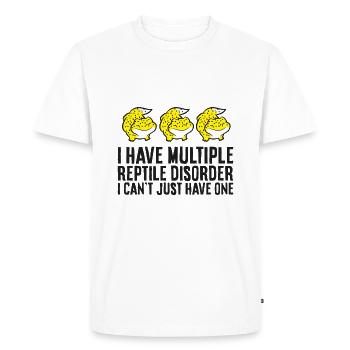 J’ai plusieurs maladies de reptiles, je peux - T-shirt Premium bio Homme - blanc - Devant - Nico (187cm)