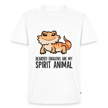 Bearded Dragons Are My Spirit Animal Bearded - Men's Premium Organic T-Shirt - white - Front - Nico (187cm)
