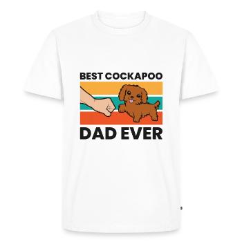 Meilleur papa Kakadu jamais drôle - T-shirt Premium bio Homme - blanc - Devant - Nico (187cm)