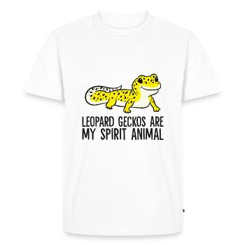 Leopard Geckos Are My Spirit Animal Leopard Gecko - Men's Premium Organic T-Shirt - white - Front - Nico (187cm)