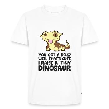 Kammgecko propriétaire Kammgecko animaux Kammgecko - T-shirt Premium bio Homme - blanc - Devant - Nico (187cm)