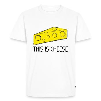 C’est du fromage - T-shirt Premium bio Homme - blanc - Devant - Nico (187cm)