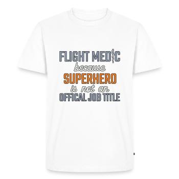 Flight Paramedic Superhero air rescue - Men's Premium Organic T-Shirt - white - Front - Nico (187cm)