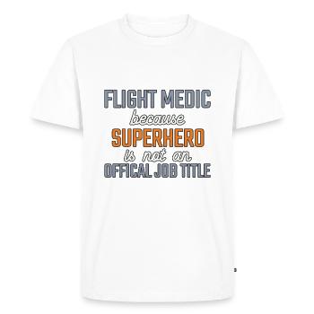 Flight Paramedic Superhero air rescue - Men's Premium Organic T-Shirt - white - Front - Nico (187cm)