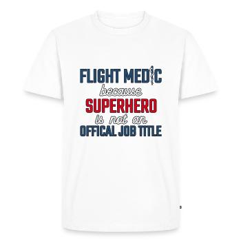 Flight Paramedic Superhero air rescue - Men's Premium Organic T-Shirt - white - Front - Nico (187cm)