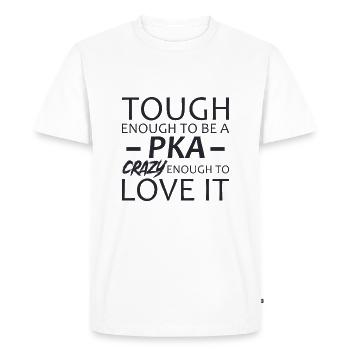 PKA Crazy Pharmacy - Men's Premium Organic T-Shirt - white - Front - Nico (187cm)